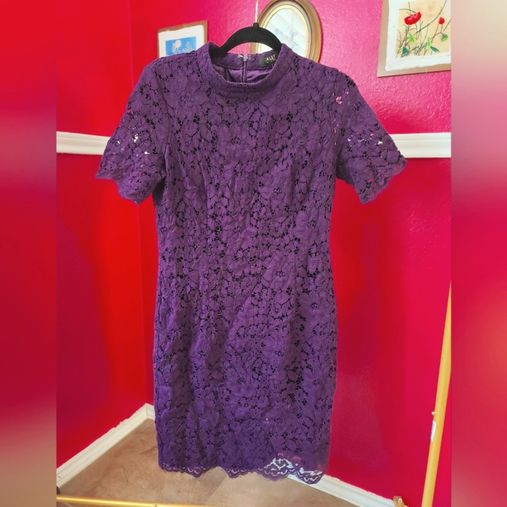 Alex Marie purple lace dress
